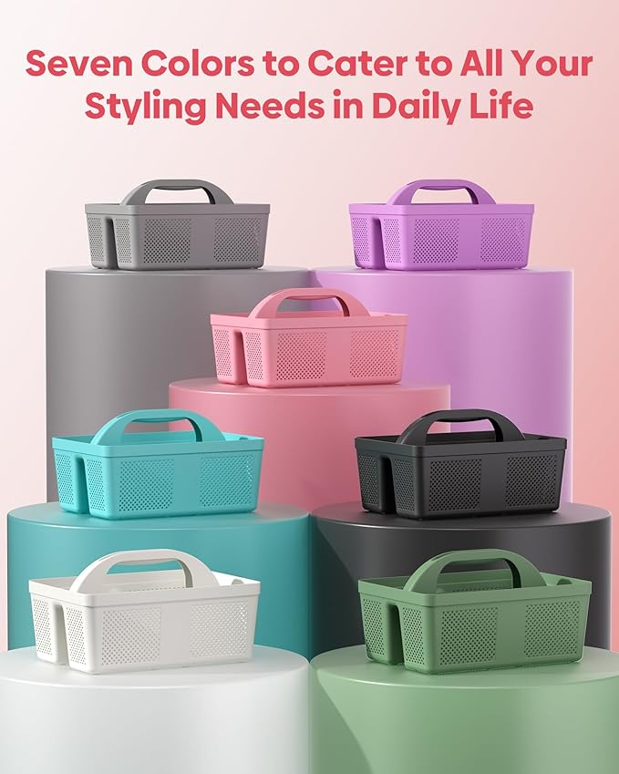 4 PCS Portable Shower Caddy, Integrated Handle, Reinforced Plastic, Organizer Storage Bathroom Supplies and Beauty Products, Cleaning Supplies, Shower Basket for Home, Dorm, Shelf and Cabinet