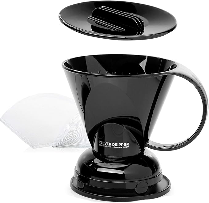 Clever Coffee Dripper | Large 18 oz | Clear | BPA-Free | 100 Filters