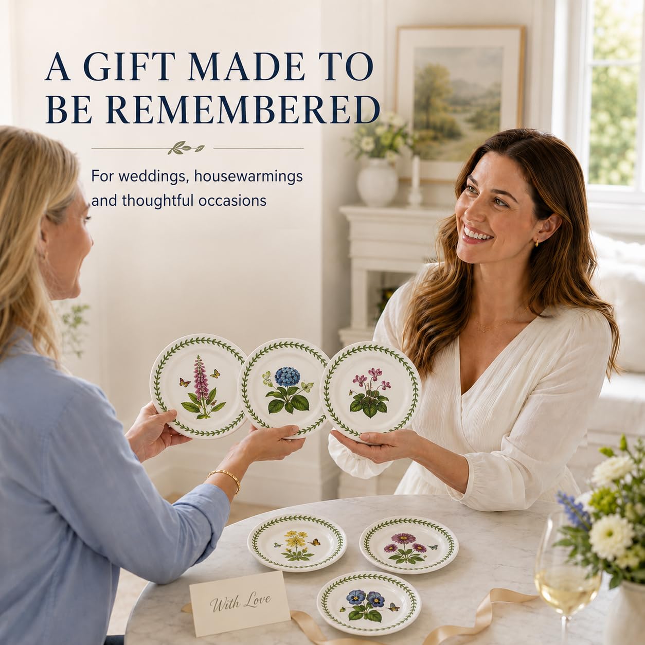 Portmeirion Home & Gifts BG05082 Botanic Garden Side Plates 16.5cm - Set of 6, White