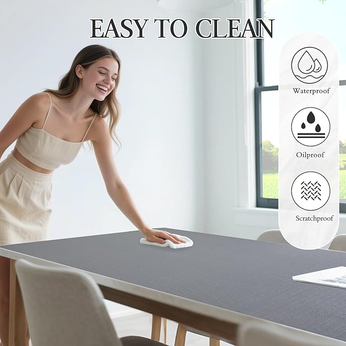 Beautysaid Shelf and Drawer Liner for Kitchen Cabinet, Non Adhesive Non Slip Shelf Paper Waterproof Washable Thickened for Dresser Pantry Shelve Bathroom Protector Liner(Gray,18 in x 10 FT)