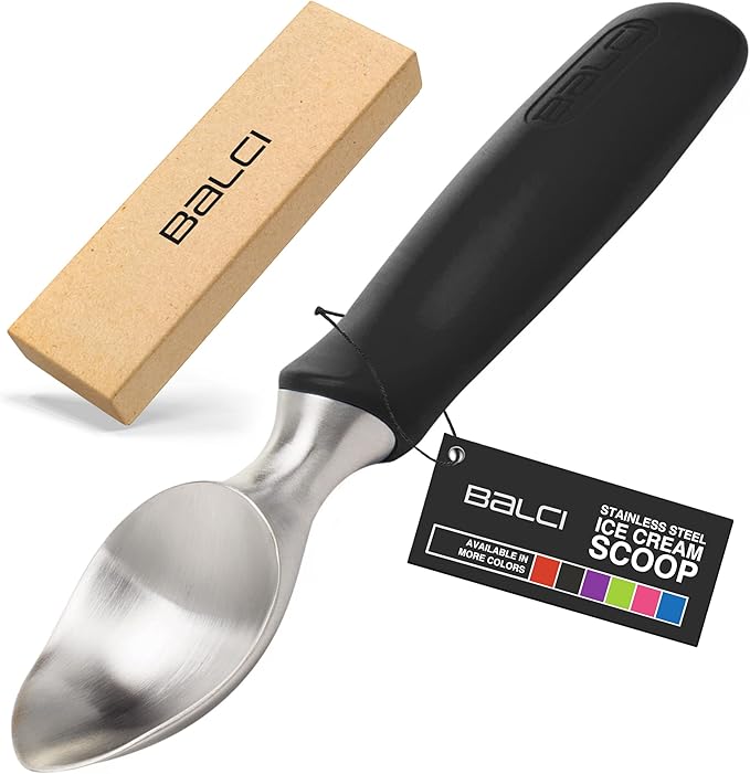 BALCI Stainless Steel Ice Cream Scoop - Black