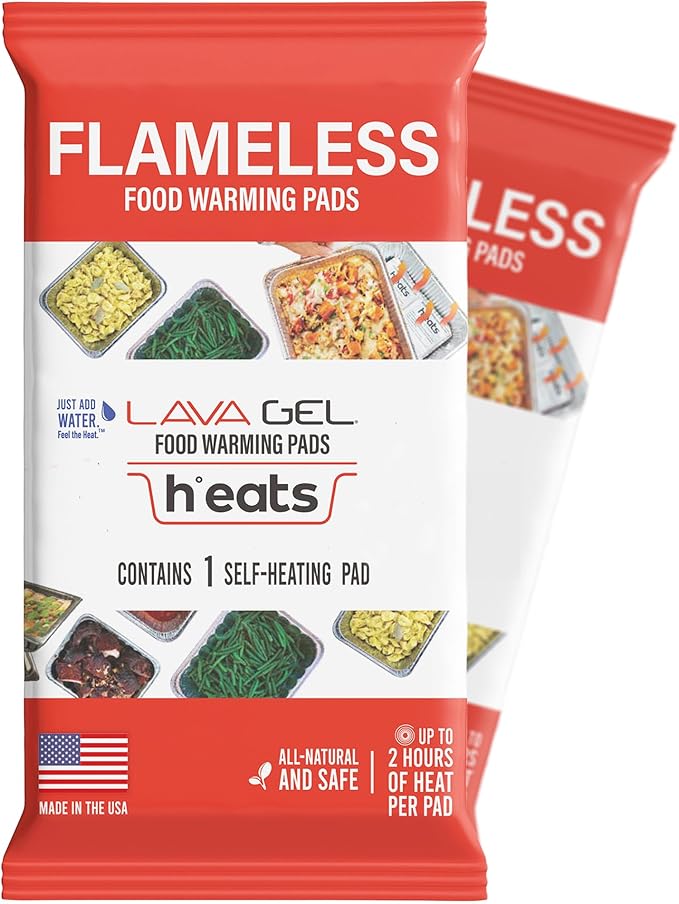 Lava Gel Flame-Free Catering Heat Pads & Buffet Kits – Sustainable Natural Mineral Food Warming Solution for Full & Half Pans (Party Kit/Pack of 12)