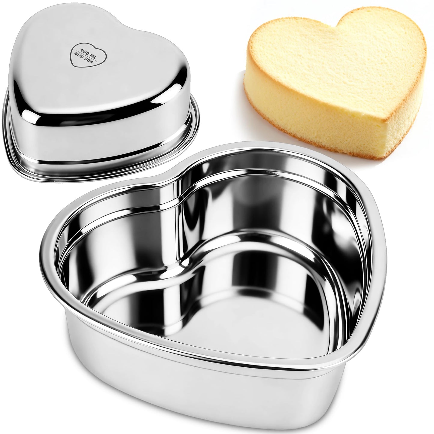 AWTBDP Heart Shaped Cake Pans, 6 x 3 Inch Heart Cake Pan for Heart Cakes