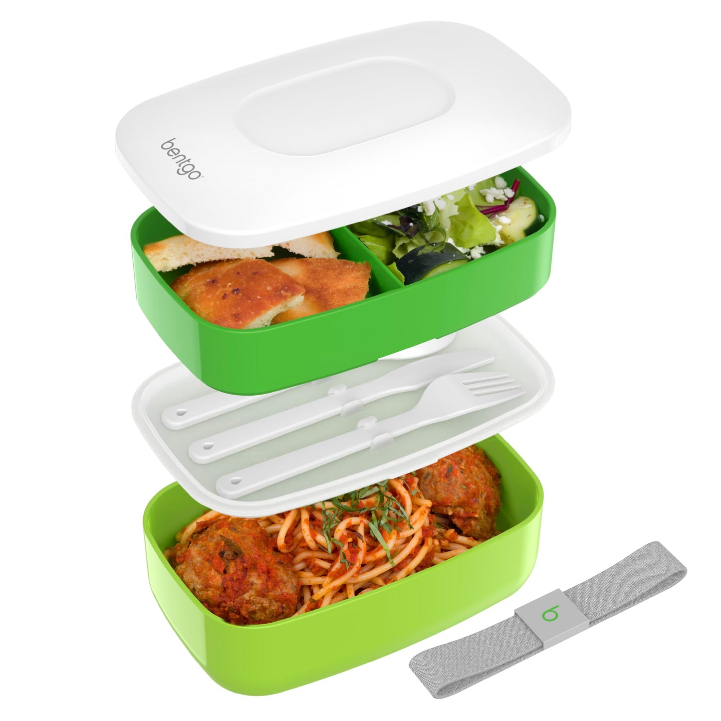 Bentgo Classic Stackable 3-Compartment Adult Bento-Style Lunch Box