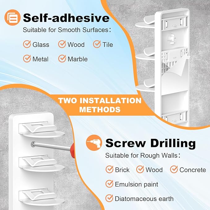 2 Pack Hat Organizer for Baseball Caps, Hat Rack for Wall Hold Up 16 Hats, Strong Adhesive & Screw-in Cap Holder hat hangers for Closet Door & Bedroom (White-2Pcak)