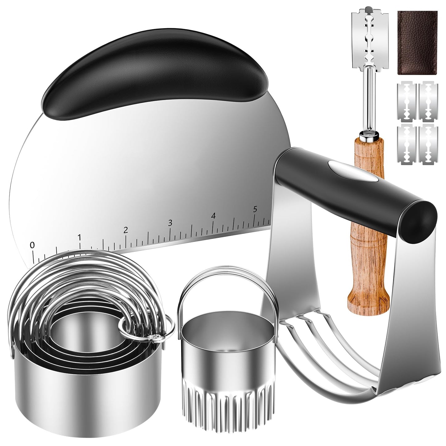 Pastry Cutter, Biscuit Cutter, Dough Scraper, Bread Lame