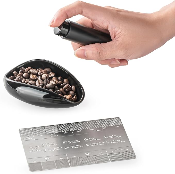 KitchenTour Precision Coffee Kit - Ceramic Coffee Bean Dosing Cup & 8ml Anti-Static Sprayer - 2-in-1 Barista Set for Espresso/Cold Brew