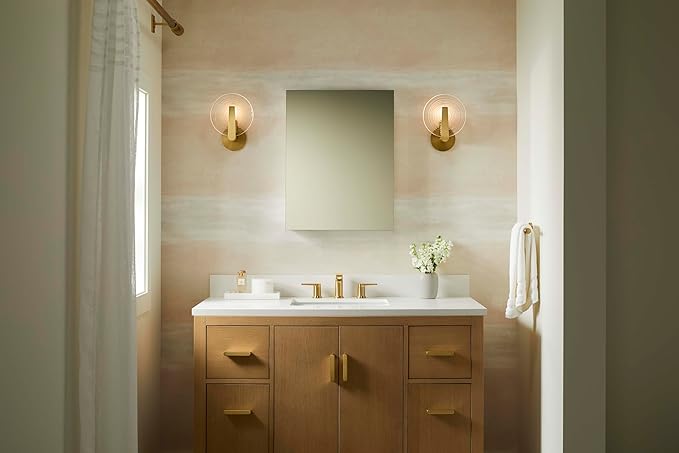 Kohler 55061-NA Embark Slim Medicine Cabinet Mirror, Adjustable Shelves with Mirrored Door, 15 in. W x 26 in. H
