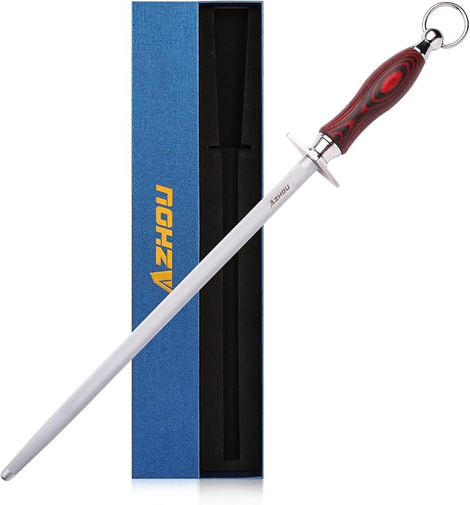 Azhou 12" Professional Knife Sharpener Fine Honing Rod