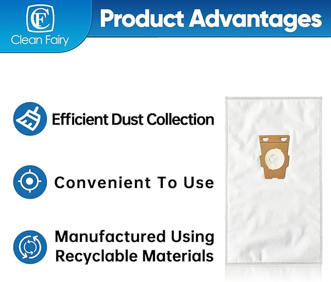 12PK HEPA Vacuum Bags for Kirby Sentria/Avalir/G Series F&Twist-style