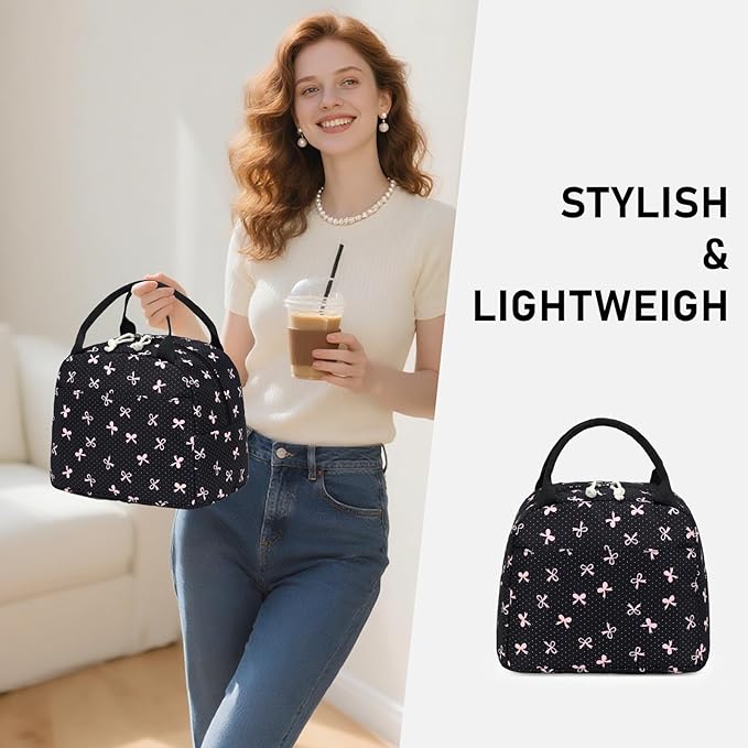 Bluboon Lunch Bag for Women Men Cute Lunch Tote Bags Reusable Insulated Lunch Box Large Capacity Reusable Insulated Cooler for Work Picnic or Travel