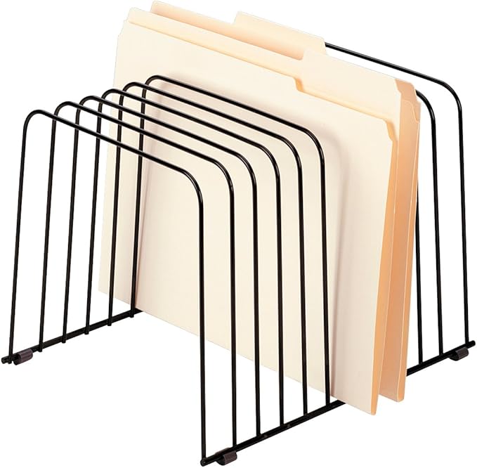Fellowes 72112 Desktop Organizer, 11 Sections, Wire, 9" x 11-3/8" x 8", Black