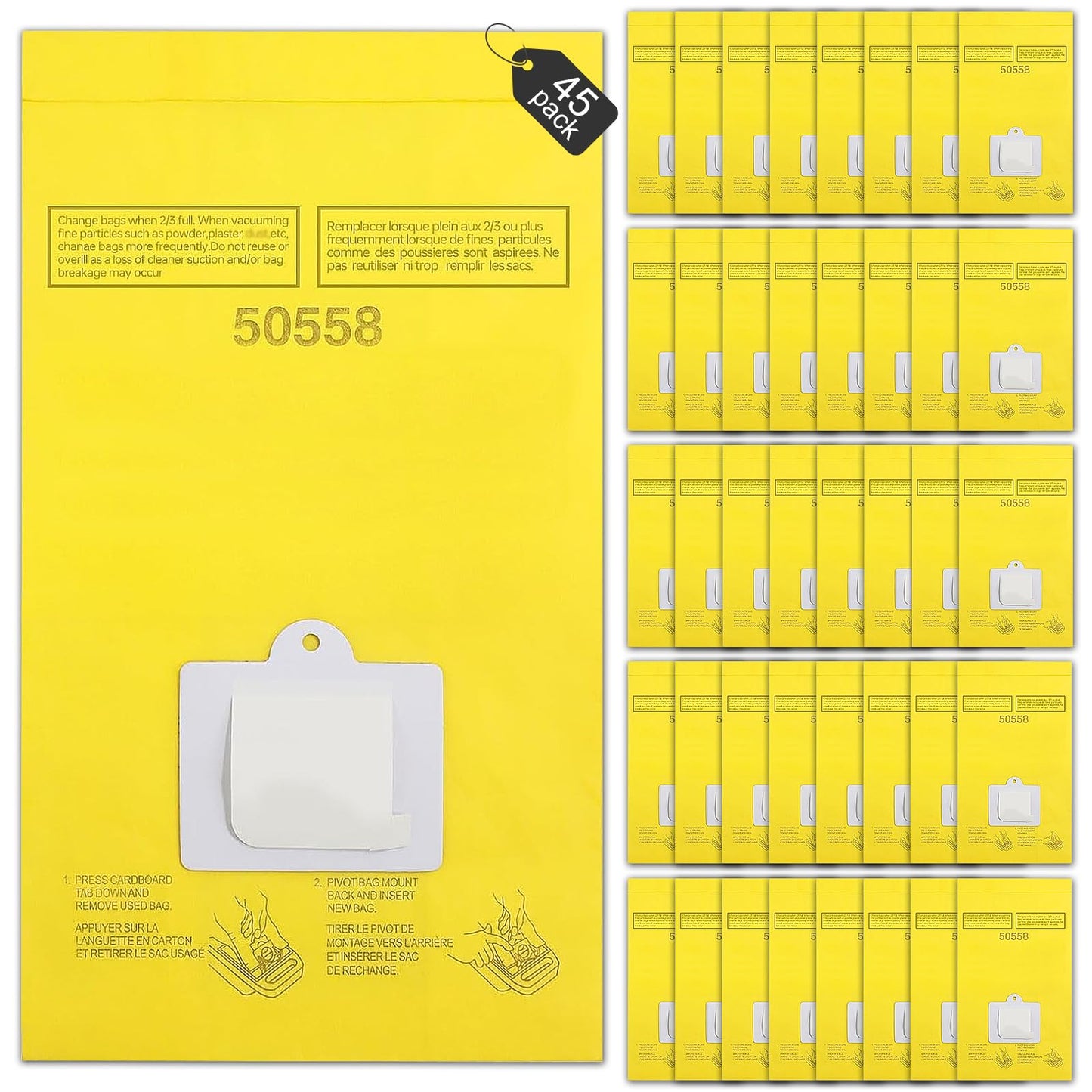 25 Pack Replacement Vacuum Bags Compatible with Kenmore Canister Type C/Q