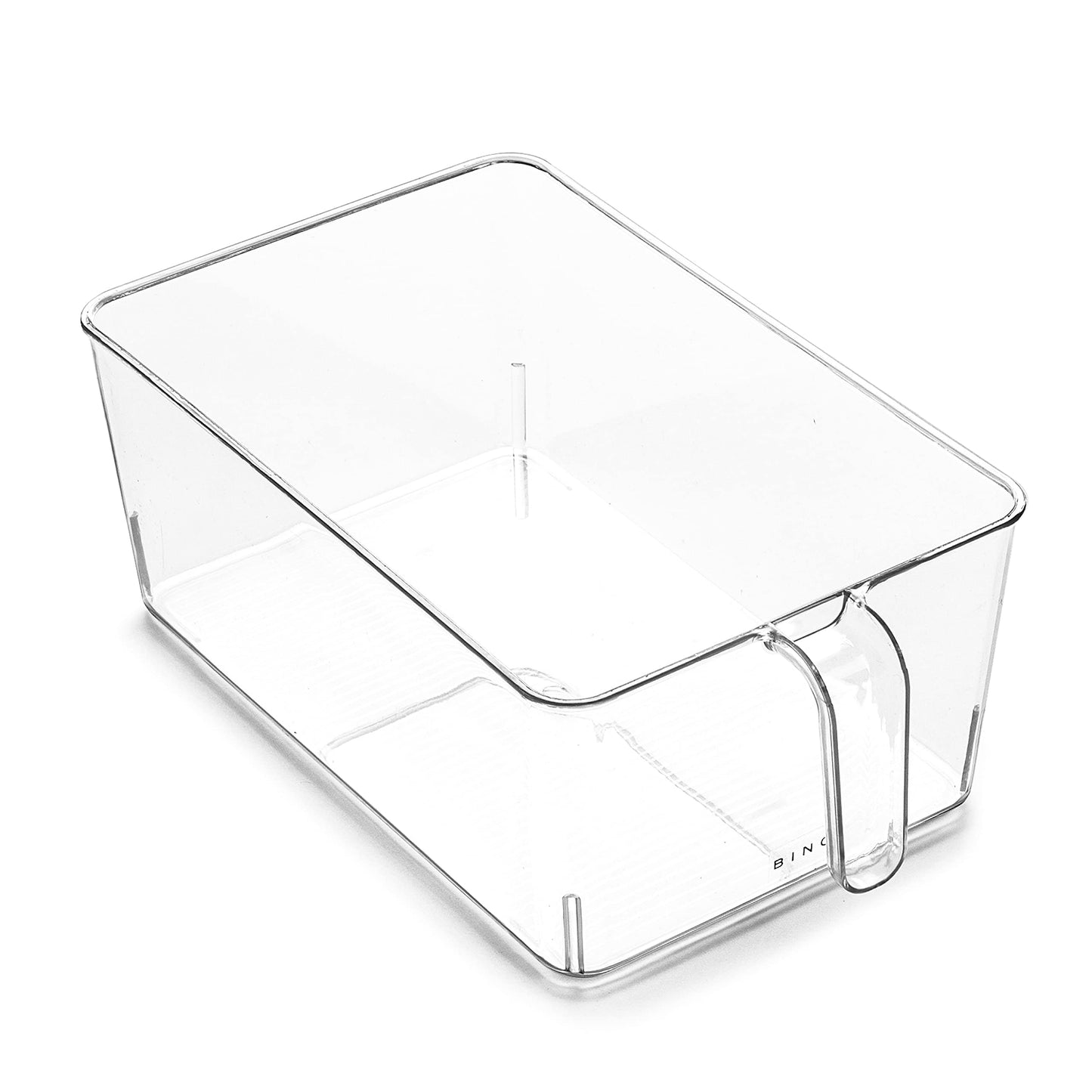 BINO | Clear Storage Organizer | THE HOLDER COLLECTION | Clear Containers for Organizing with Built-in Handles | Pantry Organization and Storage | Fridge Organizer | Smart Storage Bin Cabinet | Large