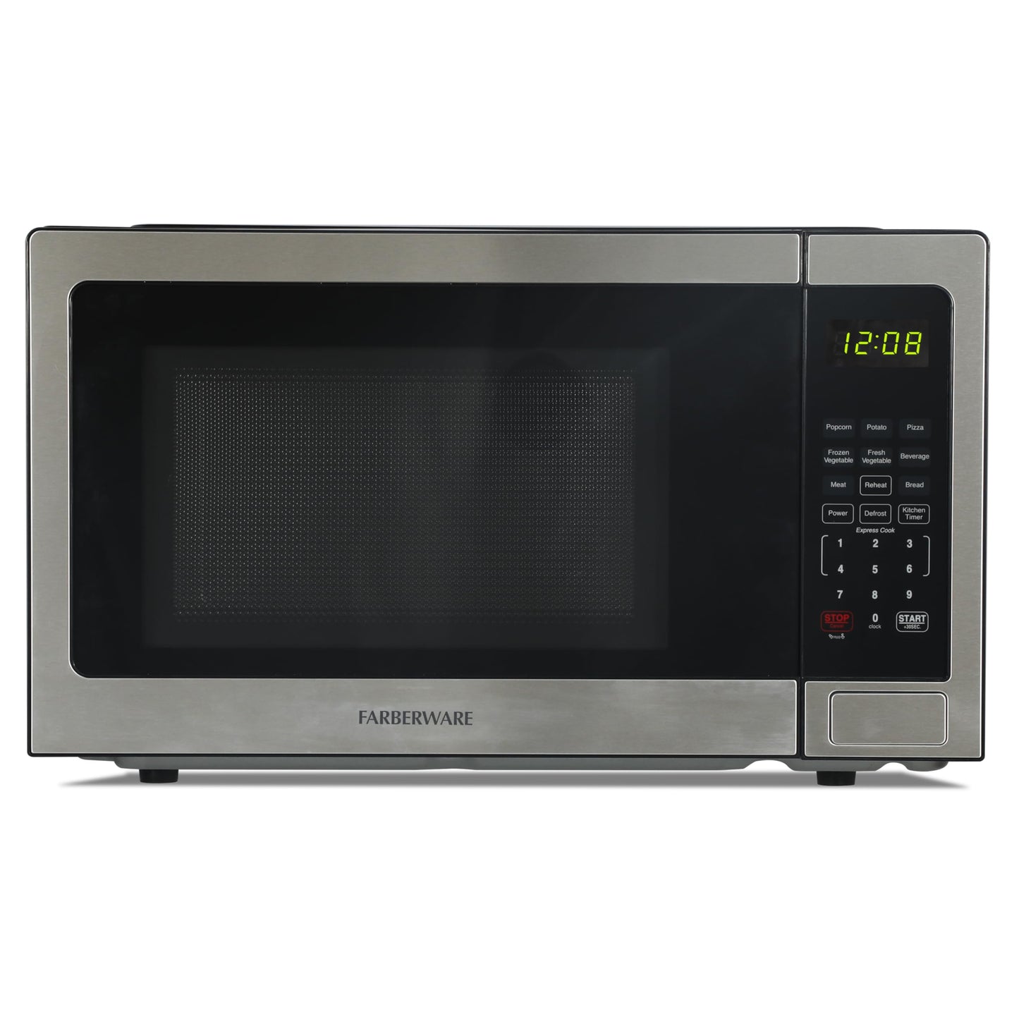 Farberware 0.7 Cu. Ft. Countertop Microwave Oven – 700 Watts Power, Auto Cook Settings, Defrost, Easy Clean and Child Safety Lock - White