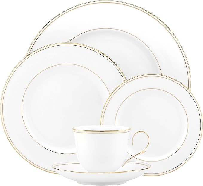 Lenox Federal Gold Bone China 3-Piece Dinnerware Set for 1