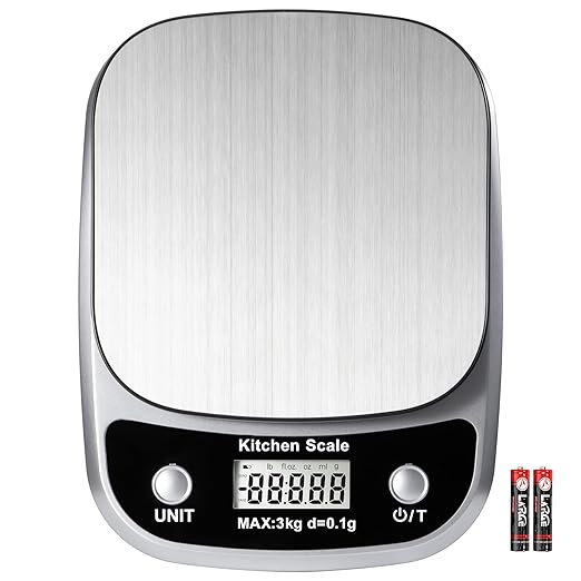 GRAM PRES Food Kitchen Scale Digital Weight Grams and Oz 10kg/1g