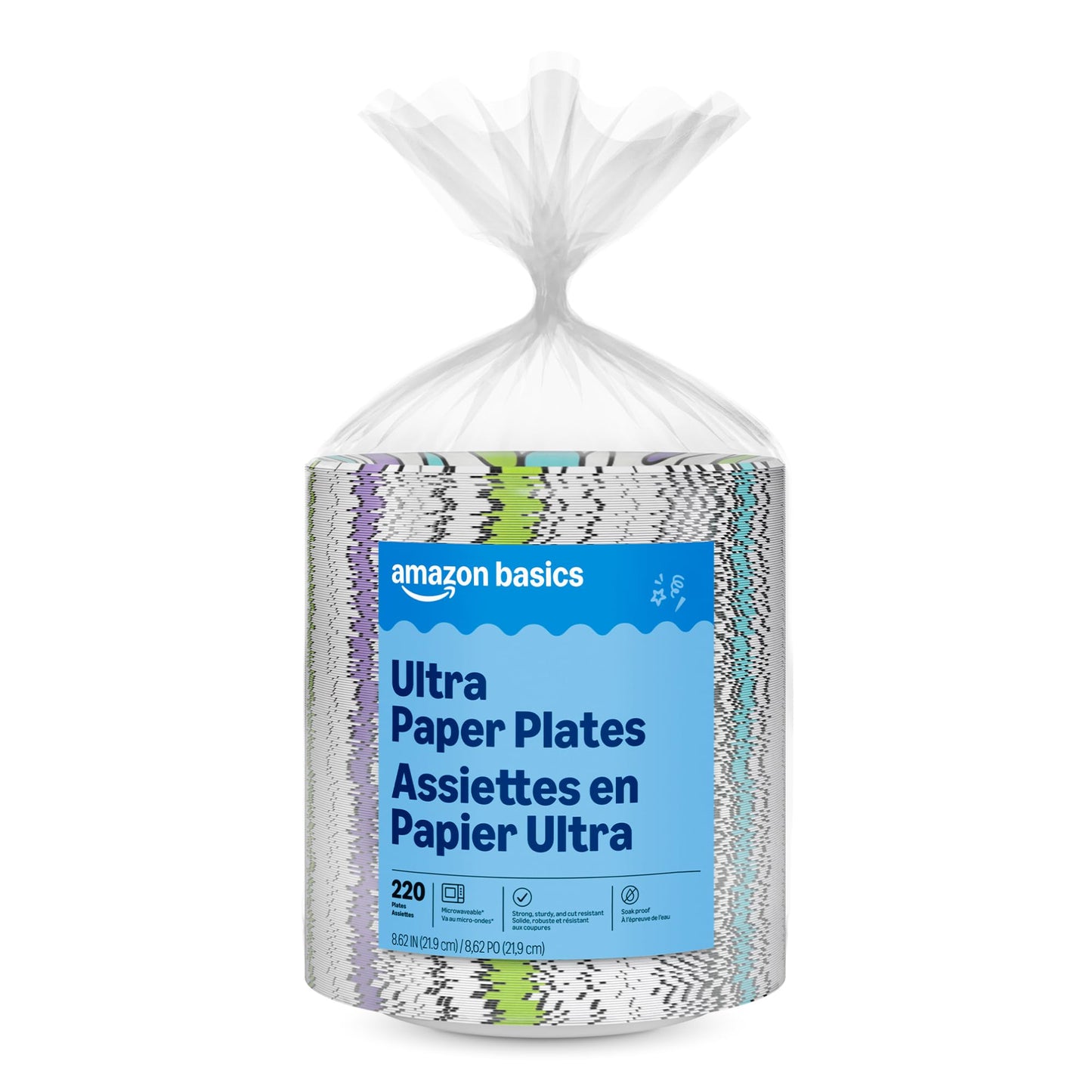 Ultra Paper Plates, 8.62 Inch, Disposable, 880 Count (4 Pack of 220), Packaging May Vary