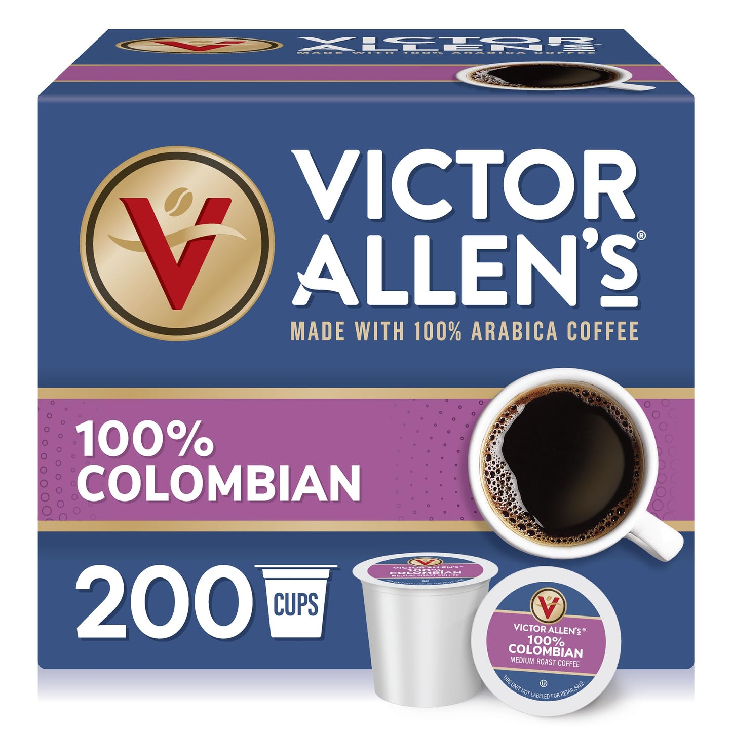 Victor Allen's Coffee Variety Pack (Morning Blend, 100% Colombian, Donut Shop Blend, and French Roast), 42 Count, Single Serve Coffee Pods for Keurig K-Cup Brewers