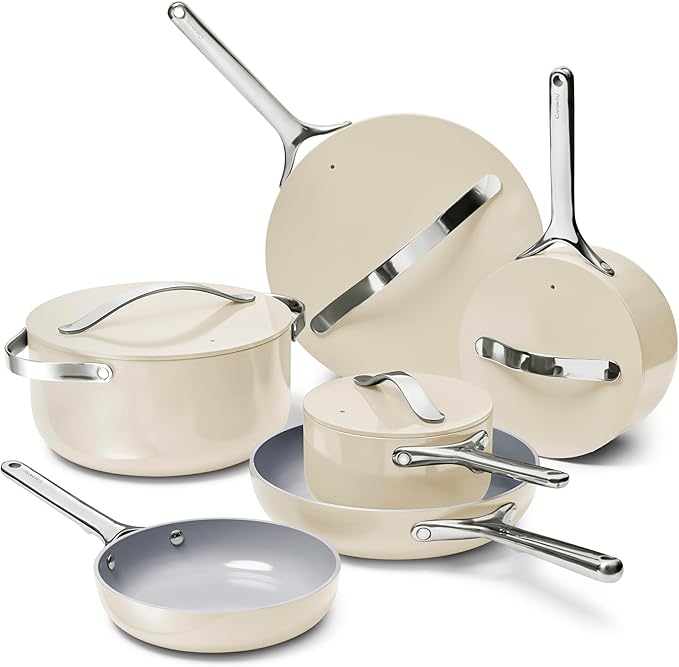 Caraway 16-Piece Deluxe Non-Stick Ceramic Cookware Set
