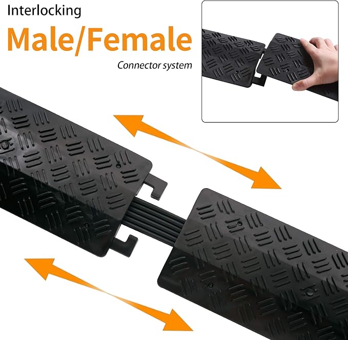 Small 3 Pack - Floor Cord Cover Cord Protector Drop Over Drop Trak Cable Ramp