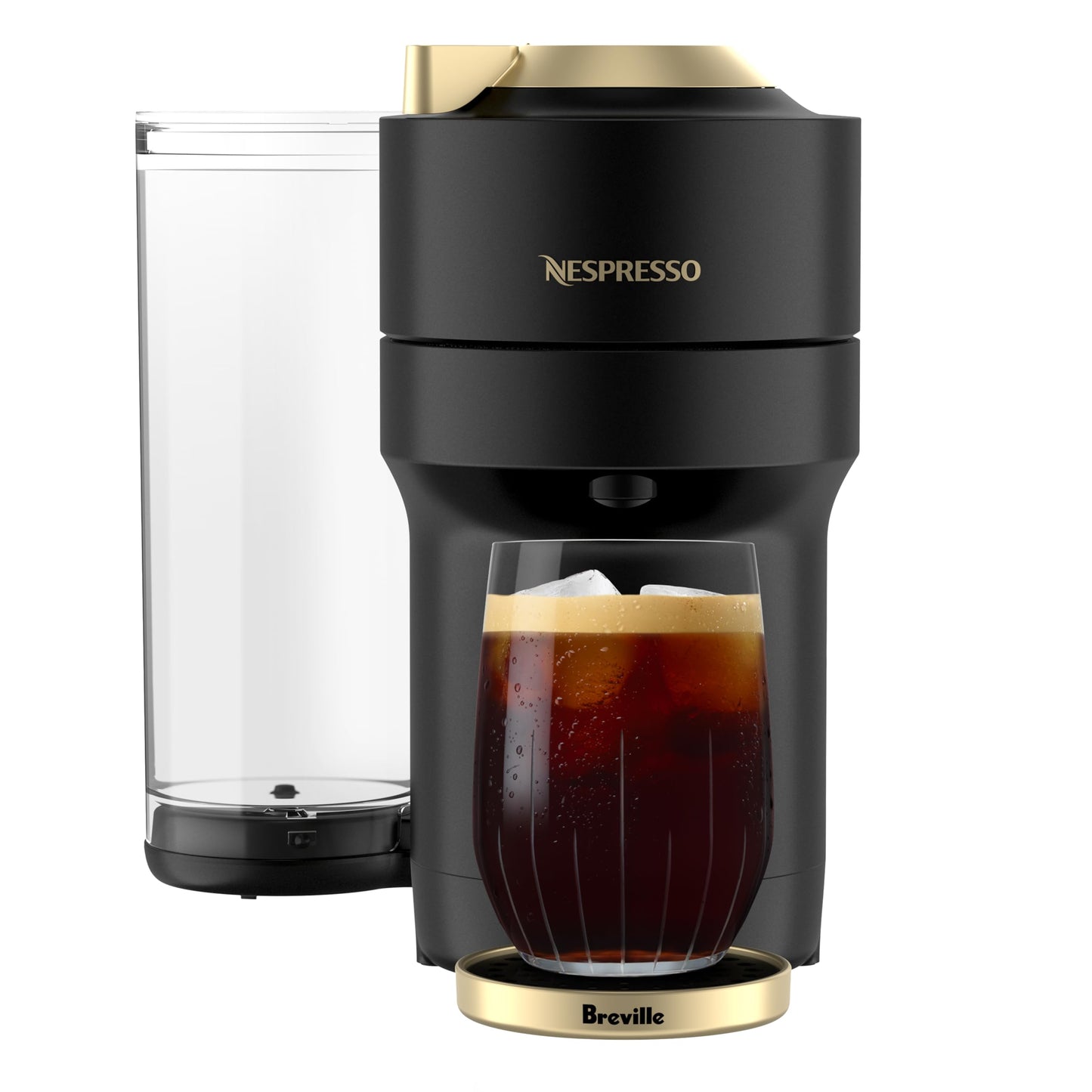 Nespresso Vertuo Pop+ Deluxe Coffee Machine with Milk Frother, Titan Silver
