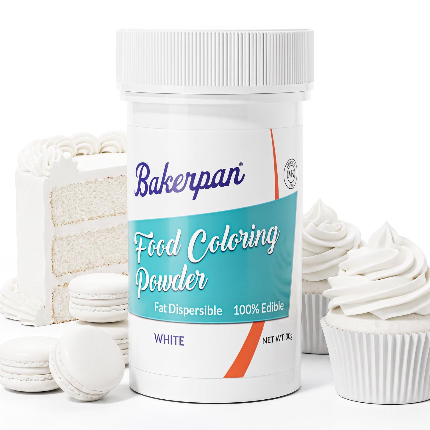 Bakerpan Black Food Coloring Powder for Baking - 30g Oil Based, Artificial Dye-Free, Kosher, Gluten-Free - For Buttercream, Chocolate, Candy