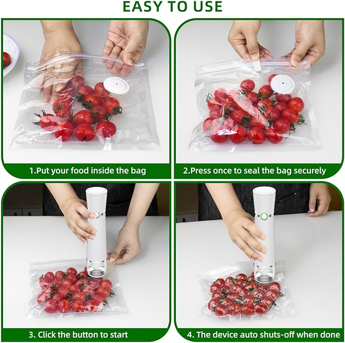 Vacuum Sealer for Food, Handheld Vacuum Sealer For 10X Preservation & Fresh