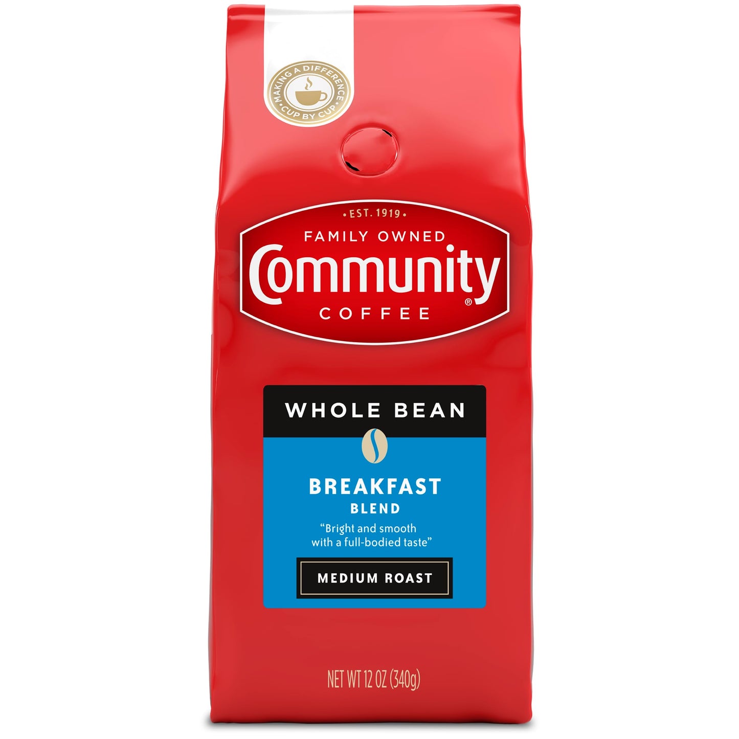Community Coffee Dark & Bold Espresso Blend, Dark Roast Whole Bean Coffee, 11 Ounce Bag (Pack of 1)