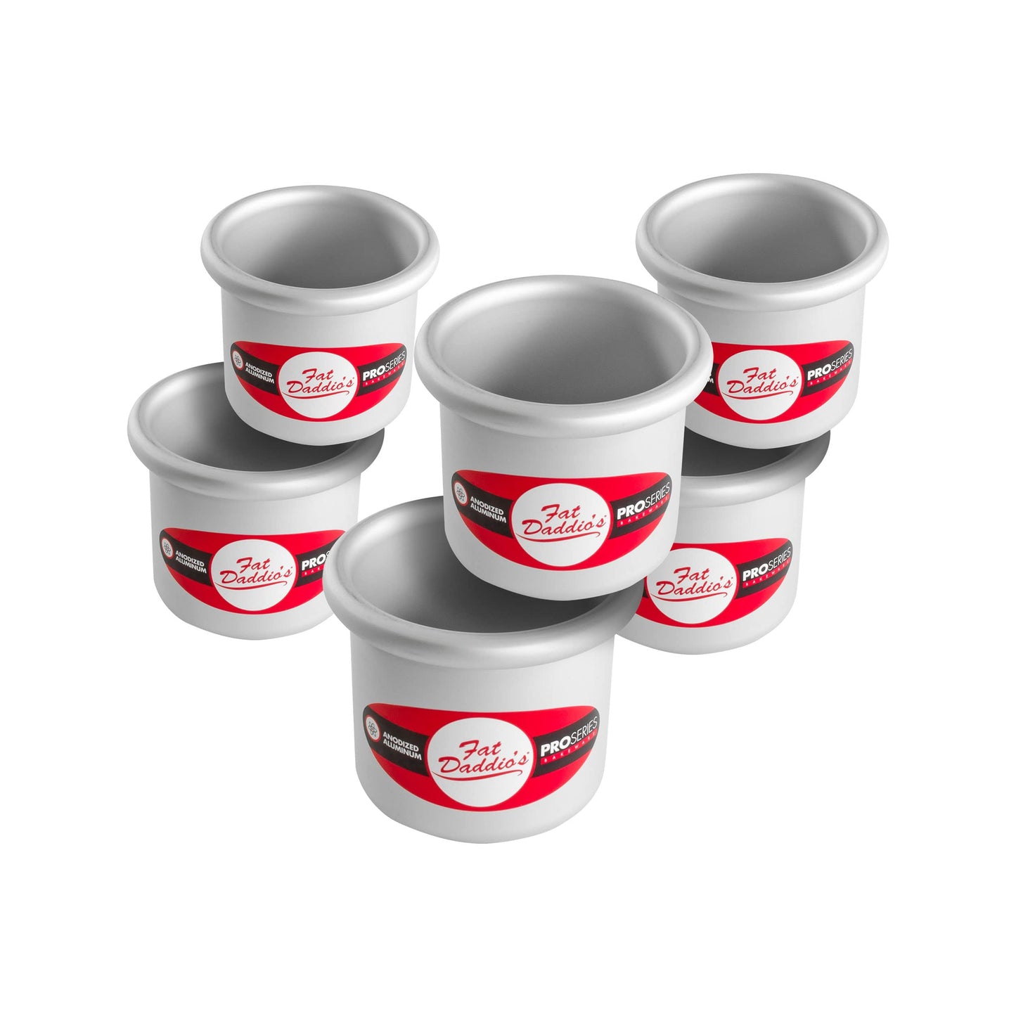 Fat Daddio's Anodized Aluminum Round Cake Pans, 2 Piece Set, 5 x 2 Inch