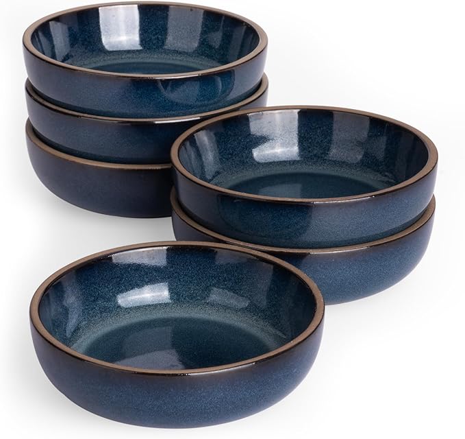 famiware Ceramic Soy Sauce Dish, 3oz Dipping Bowls Set of 6, Verdure