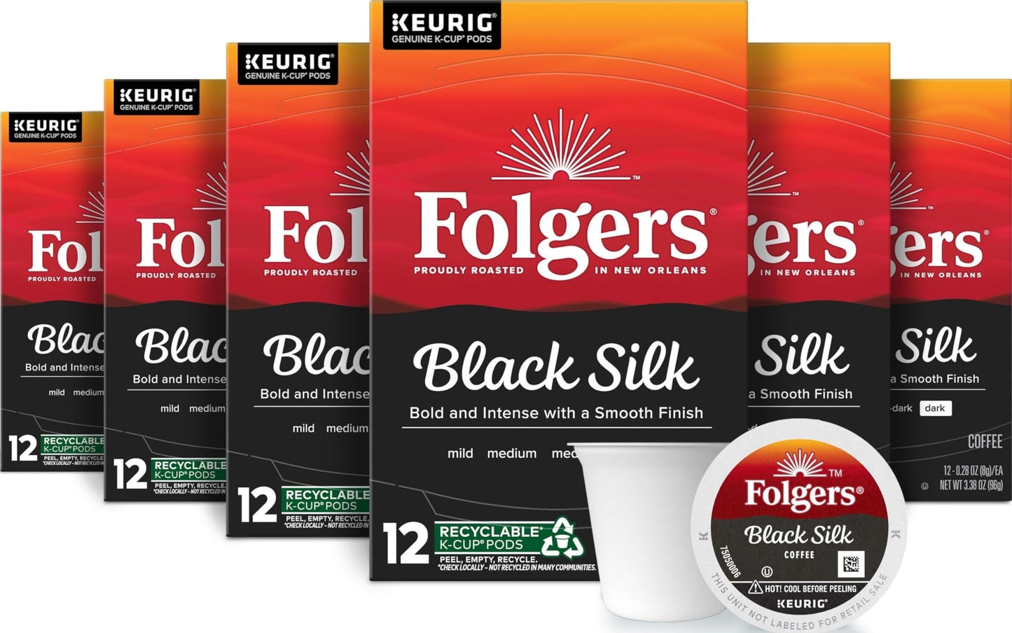 Folgers Colombian Medium Roast Coffee K-Cup Pods, Bulk 128 Count