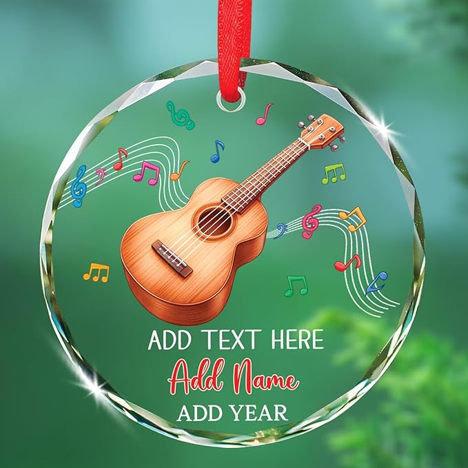 Clarinet Player Christmas Glass Ornament, Personalized Clarinet Xmas Ornament Gifts for Musical Instrument Player, Clarinettist Christmas Keepsake, Custom Text & Name Musician Glass Ornaments 2026