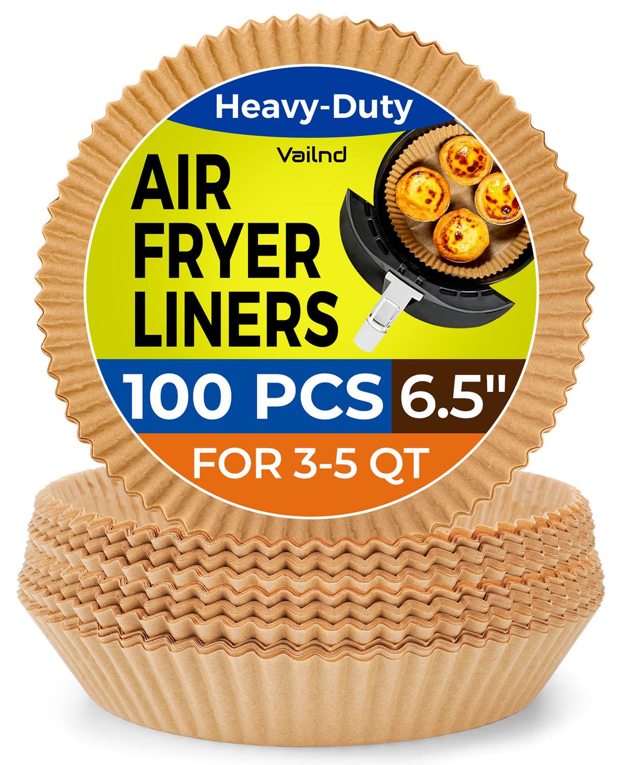 250 Pcs 9" Square Air Fryer Liners Disposable for 8-12QT, Parchment Paper