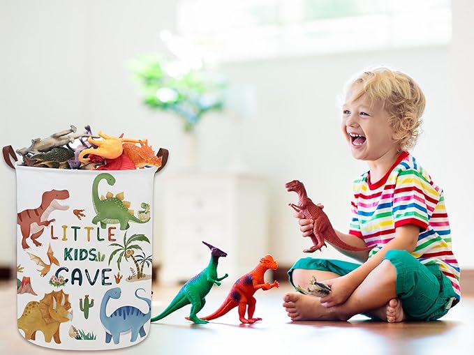 Kids Laundry Basket Dinosaur Hamper for Nursery Boy and Girl Cute Kids Toys Storage Bin Organizer Room Decor for Home(Dinosaur)