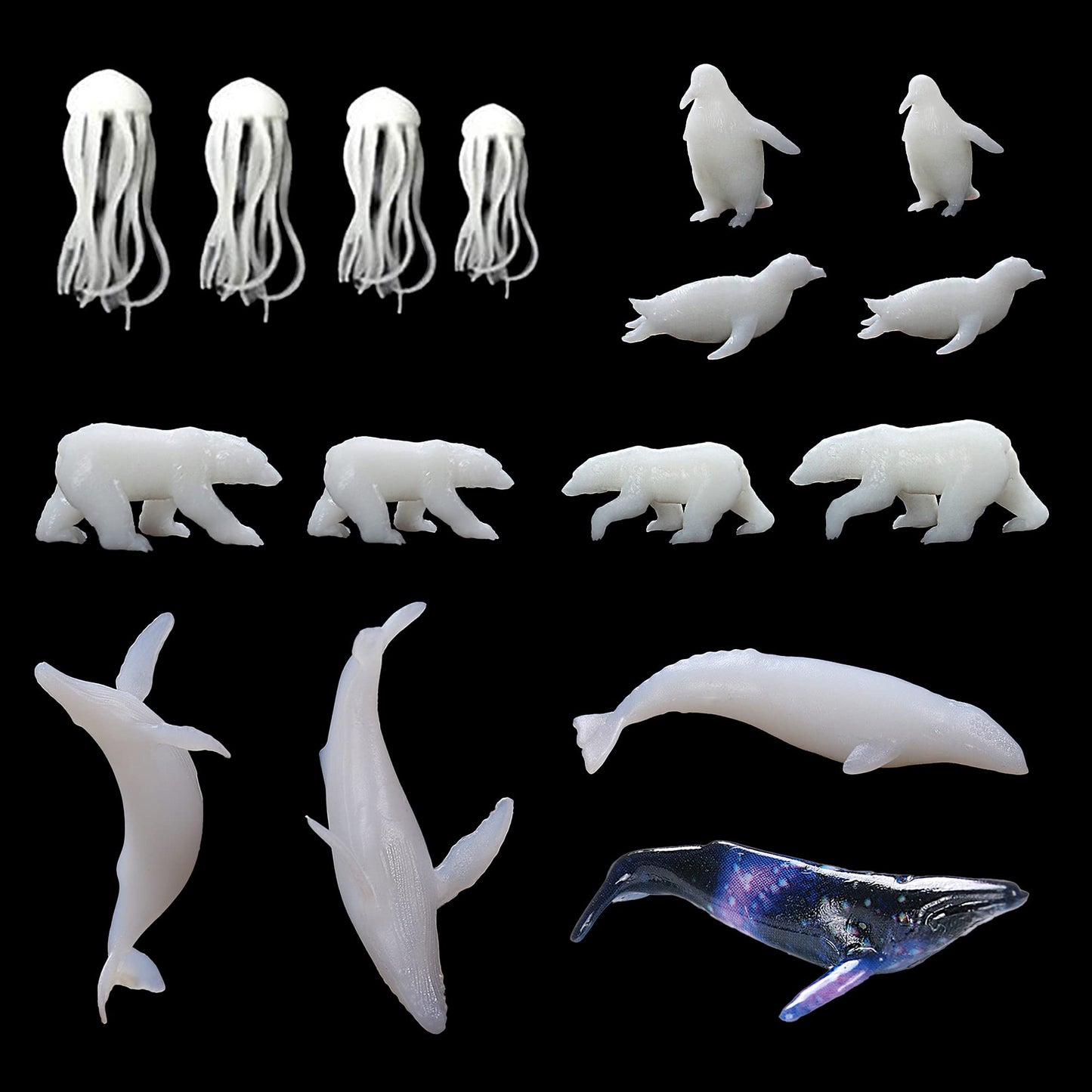 Woohome 12 PCS Mini Elk & Mushroom Resin Casting Moulds, 3D Art Craft Supplies Epoxy Moulds for Jewelry Making