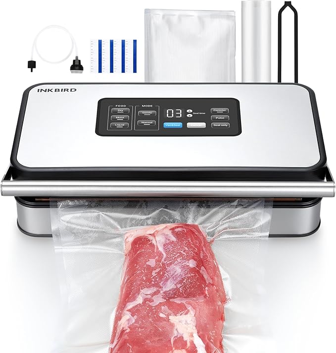 INKBIRD Pro Vacuum Sealer Machine INK-VS04, 160W Dual Pump, Liquid Mode