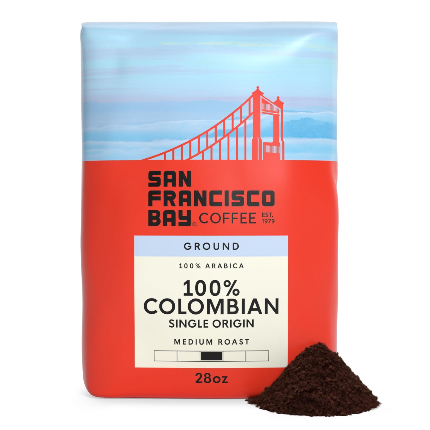 San Francisco Bay Coffee French Roast Ground Coffee, 28 oz bag