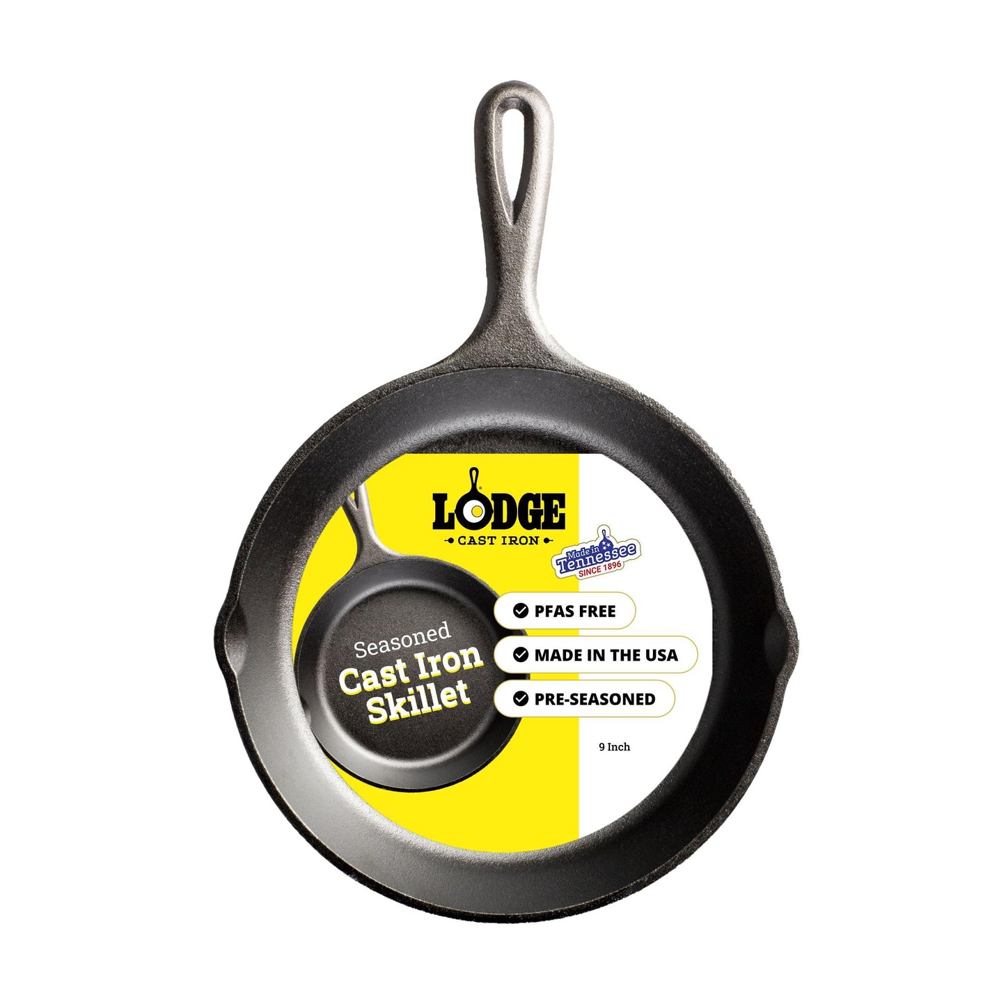 Lodge Pre-Seasoned Cast Iron Skillet, PFAS-Free, 13.25 Inches