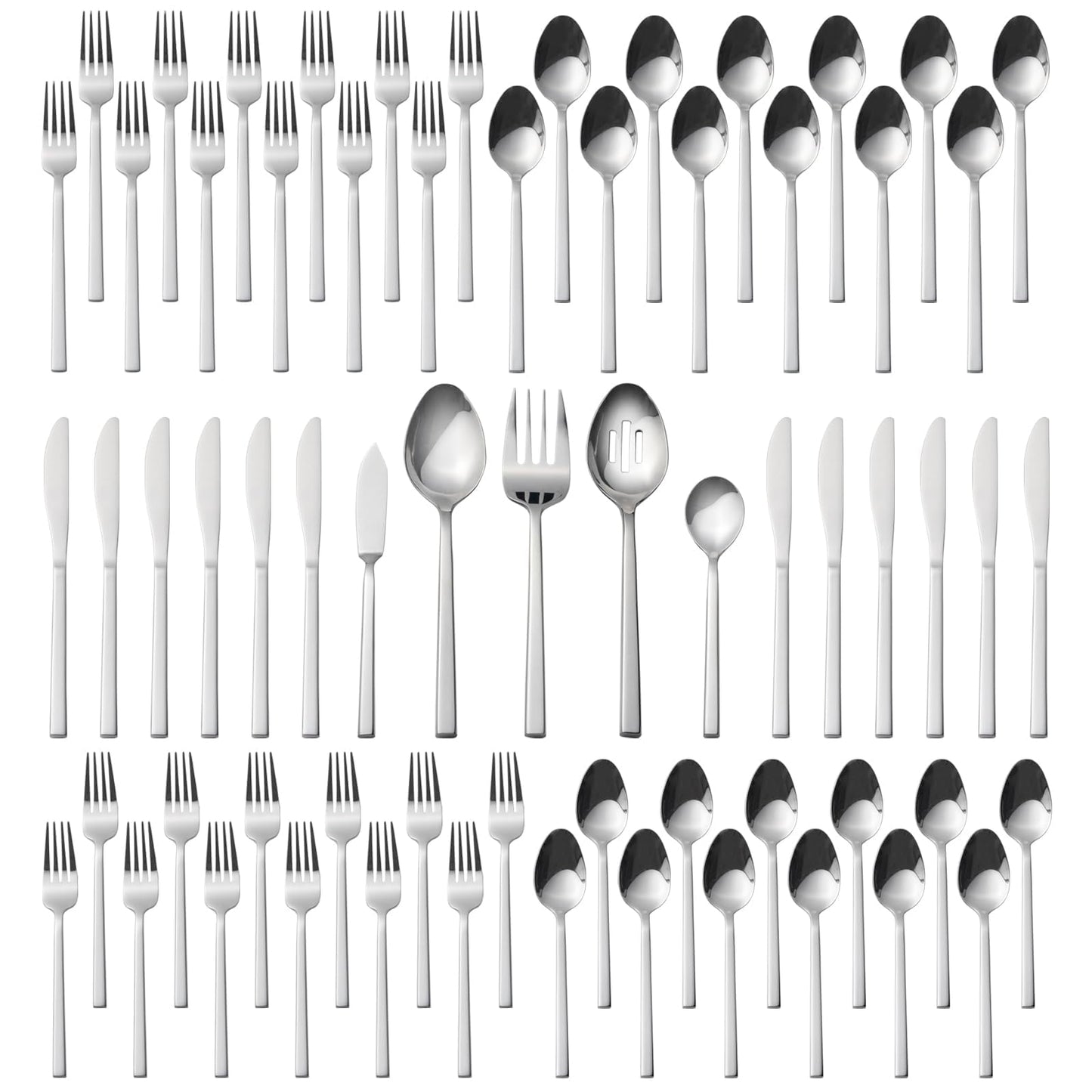 Alata Cube 20-Piece Forged Flatware Set, Service for 4, Mirror Finish