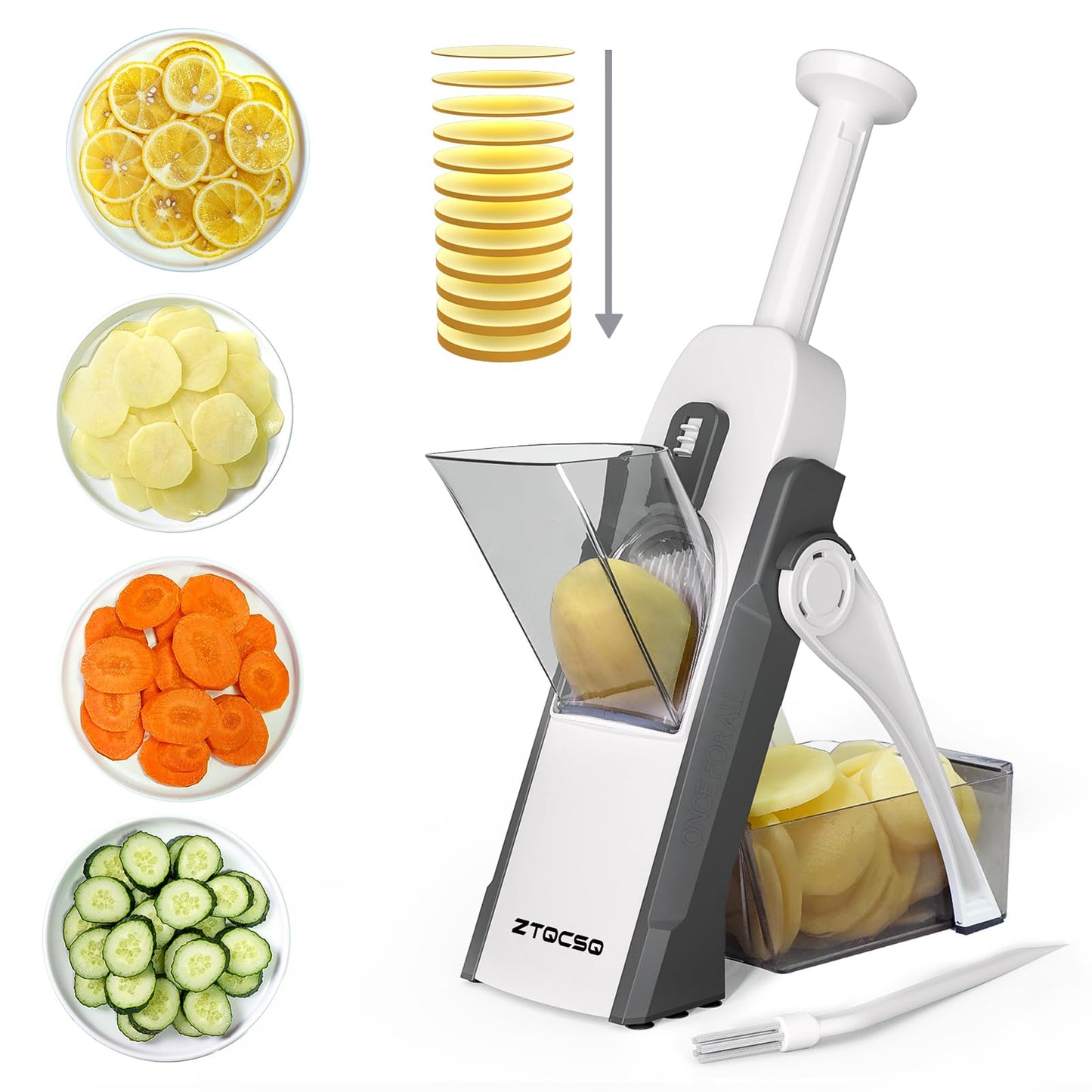 Safe Mandoline Slicer for Kitchen, Vegetable & Food Cutter (Only Slice)