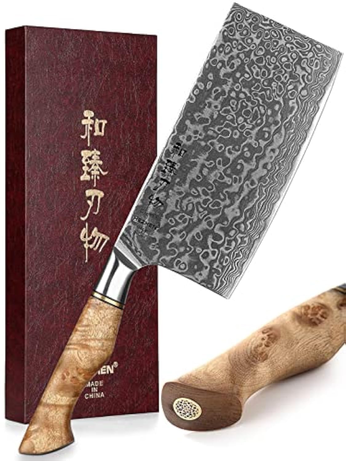 HEZHEN 8.3-Inch Bread Knife – 67 Layers Damascus Steel, Professional Serrated Slicer for Sourdough & Artisan Bread, Figured Sycamore Handle
