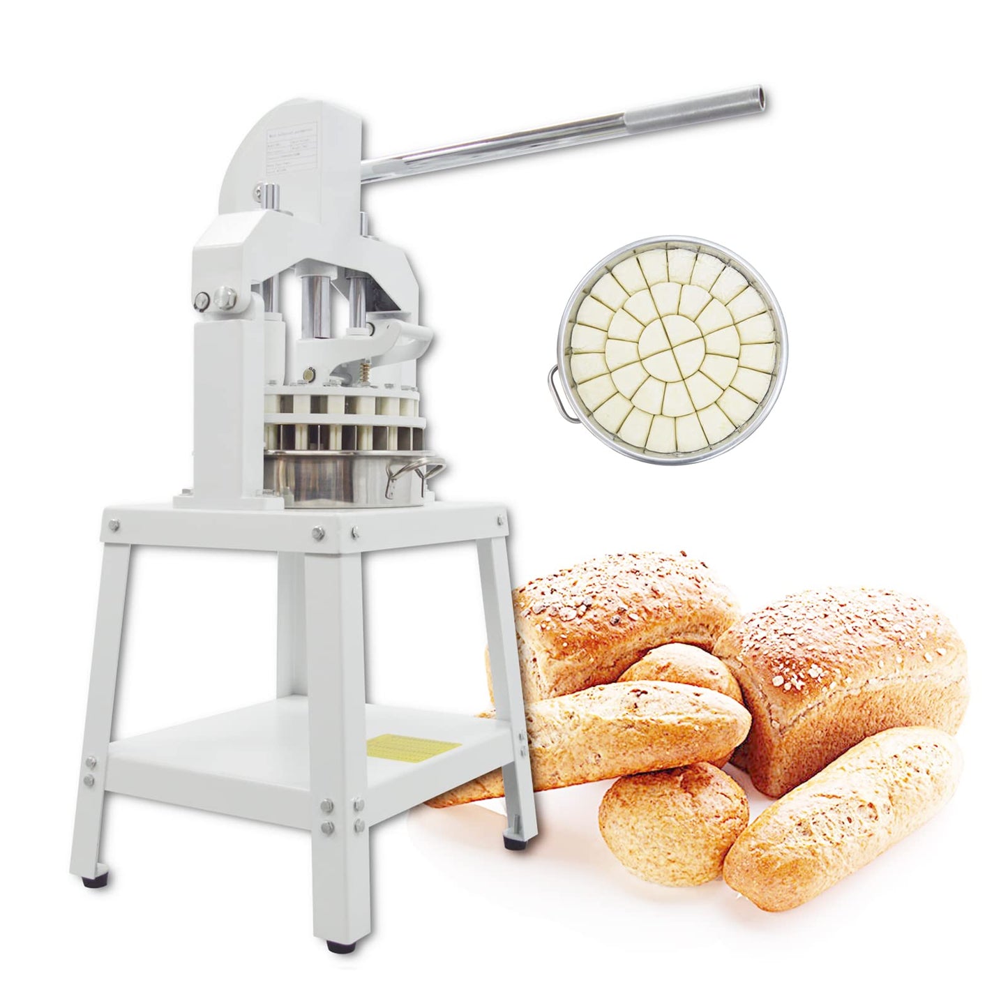 TECHTONGDA Commercial Dough Divider Rounder Machine Manual 18PCS Dough Cutter Hand Press Bread Bakery Dough Dividing Machine