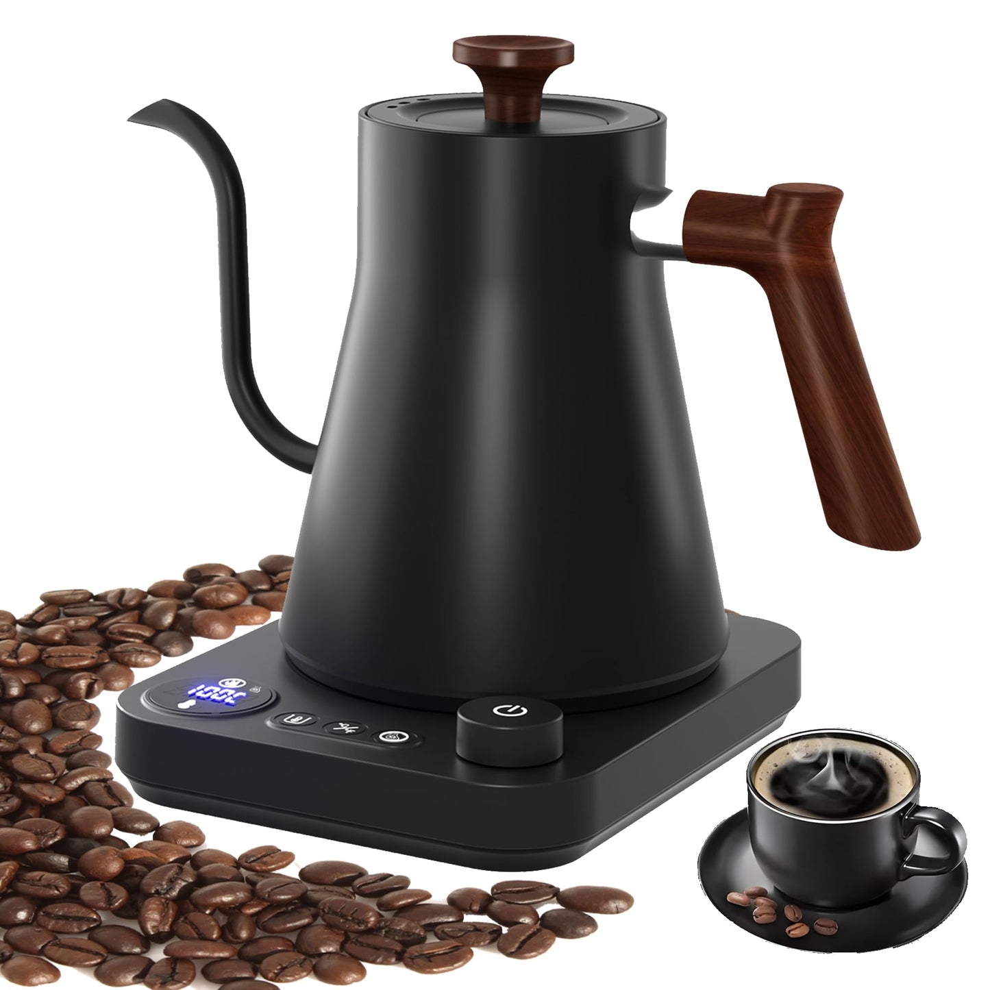 RHD Gooseneck Electric Kettle 0.9L, 1200W Fast Boilling 304 Stainless Steel