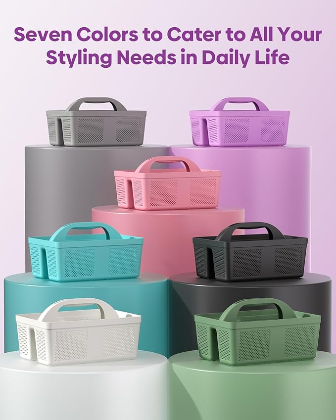 4 PCS Portable Shower Caddy, Integrated Handle, Reinforced Plastic, Organizer Storage Bathroom Supplies and Beauty Products, Cleaning Supplies, Shower Basket for Home, Dorm, Shelf and Cabinet