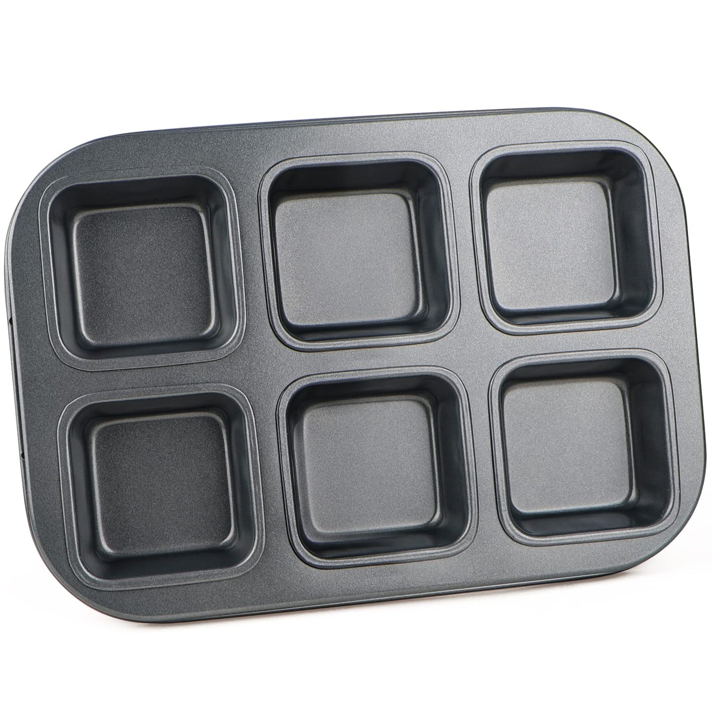 Beasea Brownie Pan with Dividers, 1 Set 12 Cavity All Edges Square Cupcake Brownie Pans Mini Cake Non Stick Baking Carbon Steel Bread Mold Small Edge 3x4 Individual Cutter Sheet Tray for Cookie Oven