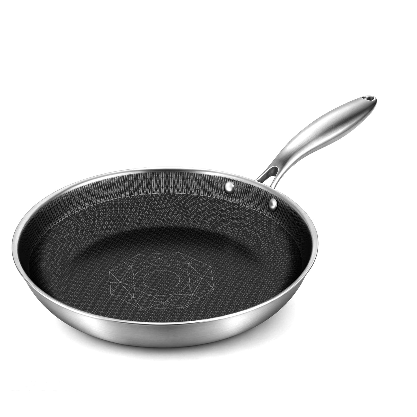 COOKER KING 3pc Hybrid Nonstick Frying Pans Set, 8, 10 & 12" Pans