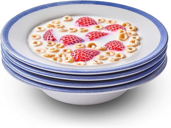 Portmeirion Potter's Mist Oatmeal Bowl - Red, Set of 4