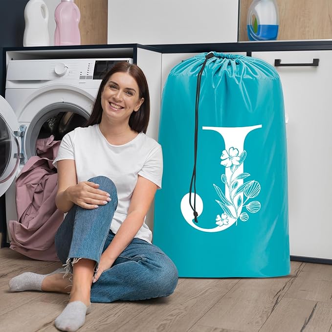 Sylfairy 2 Pack Extra Large Travel Laundry Bag, Dirty Clothes Organizer with Drawstring,Heavy Duty Travel Laundry Bags