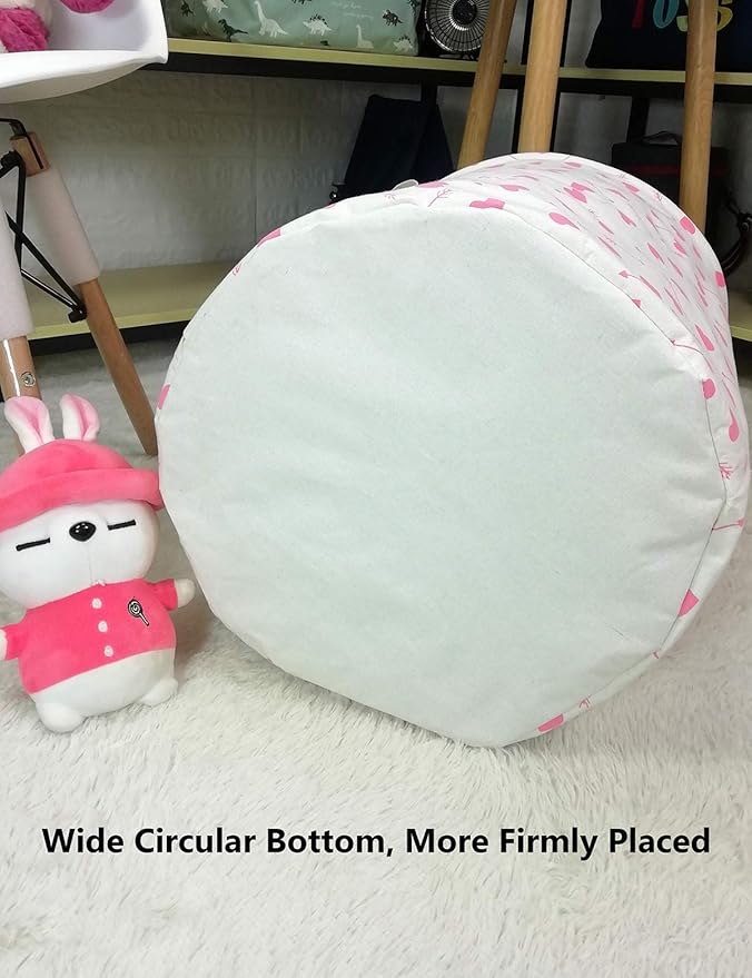 QUEENLALA Large Storage Basket,Laundry Hamper/Bathroom/Home Decor/Collapsible Round Storage Bin,Boys and Girls Hamper/Boxes/Clothing(Heart Arrow)